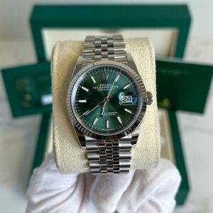 Rolex Datejust 36 - 126234 Fluted Bezel Jubilee Bracelet Mint Green Dial - 2023 Unworn