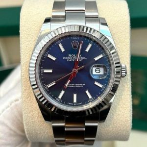 Rolex Datejust 41 - 126334 Fluted Bezel Oyster Bracelet Blue Index Dial - 2021