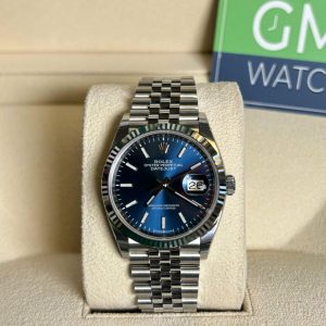 Rolex Datejust 36 - 126234 Fluted Bezel Jubilee Bracelet Blue Dial - 2021